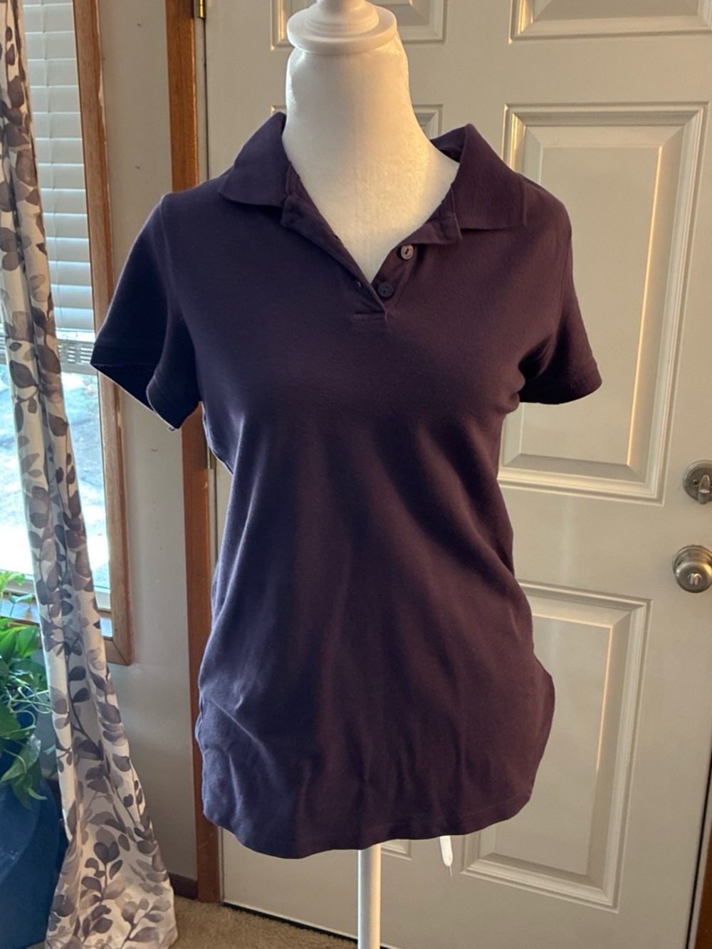 Classic Women's Polo Top in Deep Blue